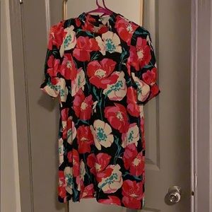 Zara floral poppy dress